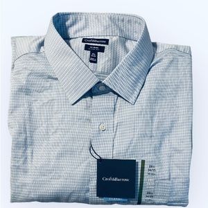NWT Mens Croft & Barrow Classic Fit No Iron Button Down Shirt